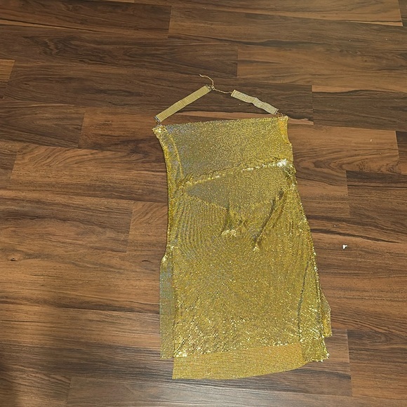 Dresses & Skirts - Gold metal dress